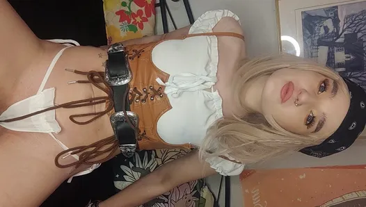 Pirate going wild on herself