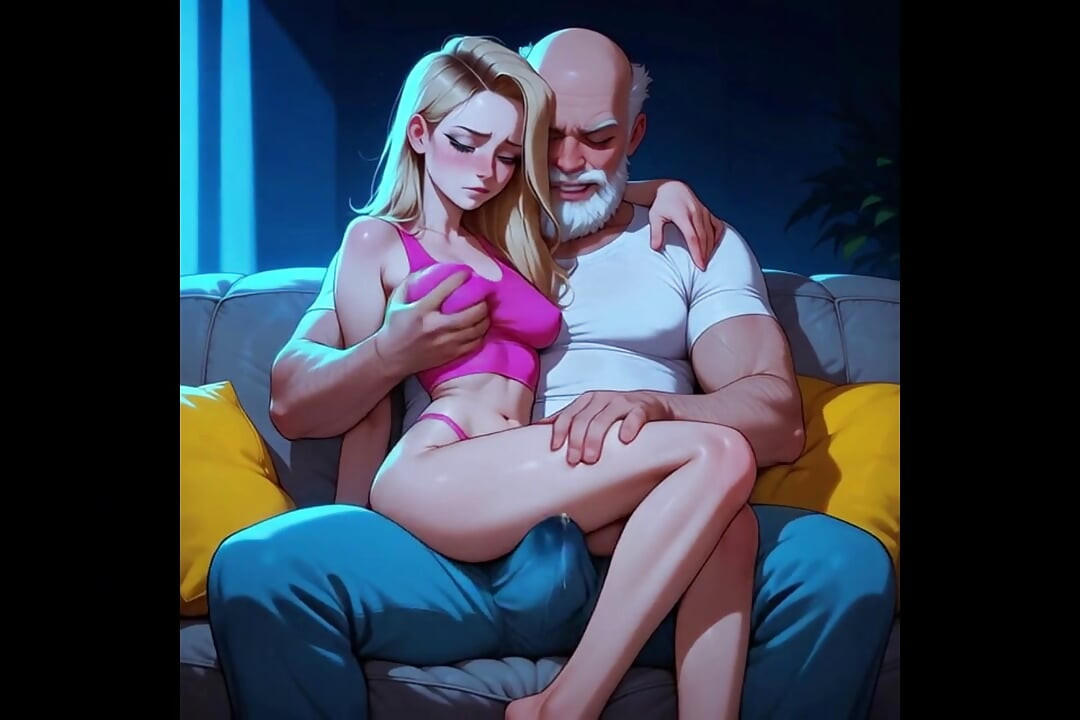 與繼父的電影之夜（AI生成）
