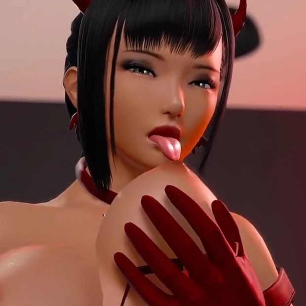 Ripples - Part 26 - Sex Scenes - Sexy Devil Cosplay Sucking Own Tits by Loveskysan