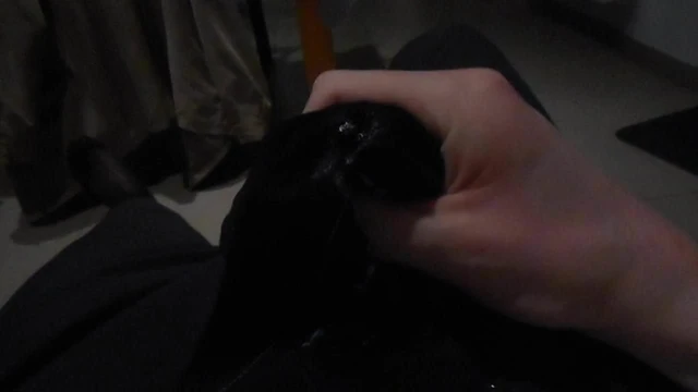 Blowing my load inside a sheer sock from my previous video
