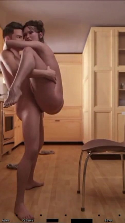 Cheating STEP-AUNT is fucked in the kitchen while step-uncle is right there. | Clip 1