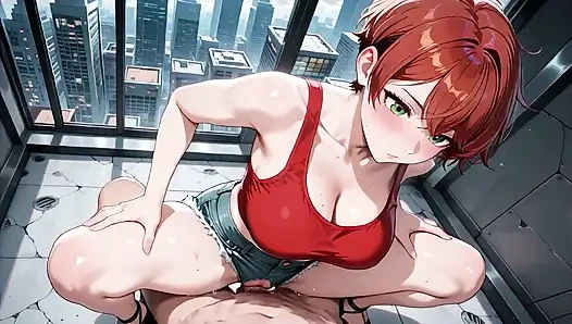 Lustful Red Haired Beauty Futuristic Subway Multiple Passionate Creampies