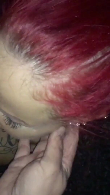 Emotional moment from "Real German Redhead Street Hooker Give Stranger Public Blow"
