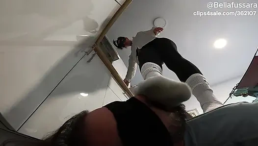POV Trampling Humiliation in Dirty Socks