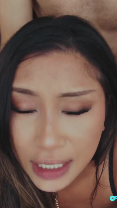 Cock Hungry  Asian Jordyn Rain gives sloppy head and takes a pounding - Trailer | Clip 1