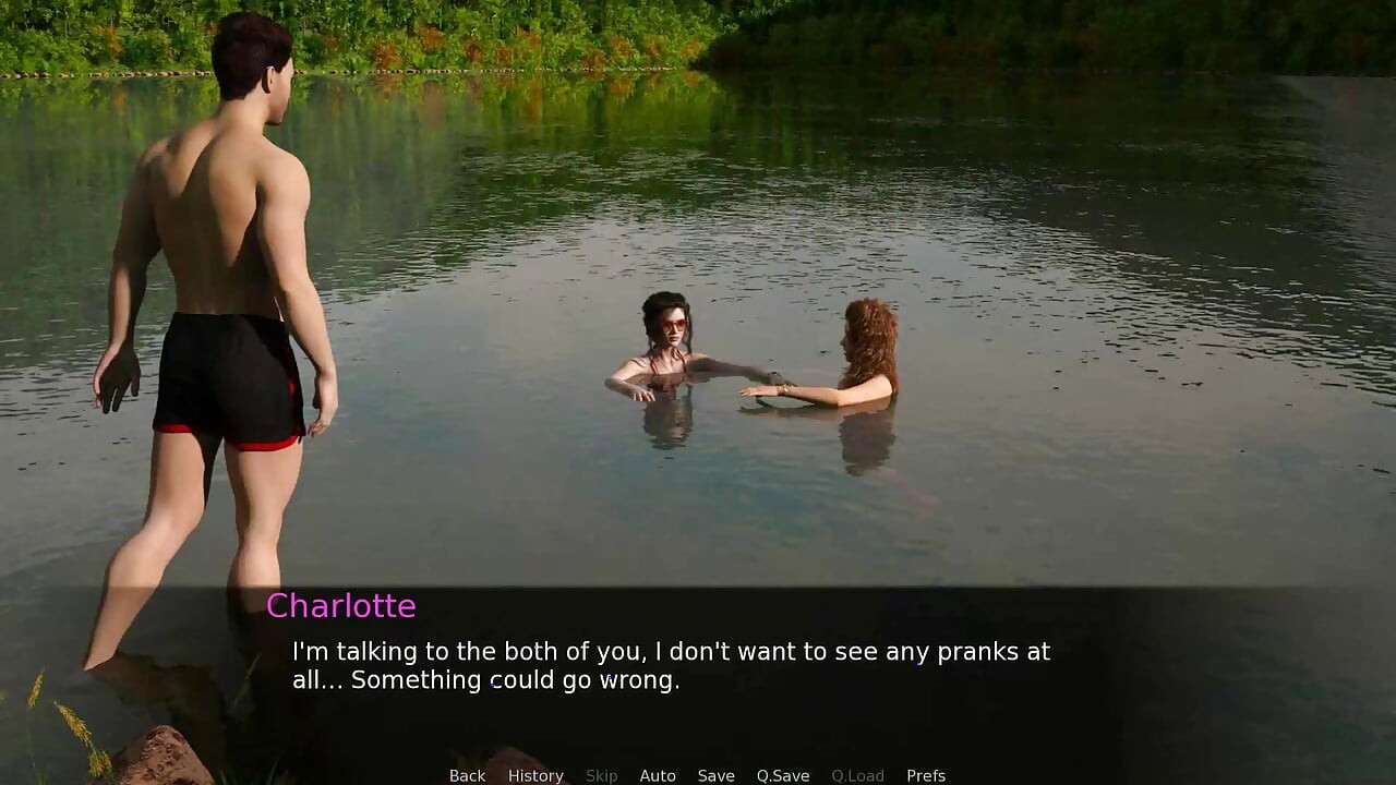 Enfermera de vuelta al placer: dos chicas fumadoras calientes en bikini junto al lago ep 16