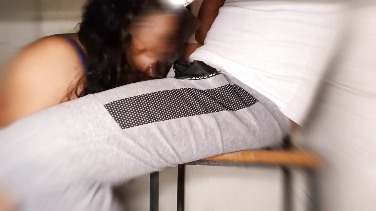 A classmate wants to give me sex education with her little slutty mouth