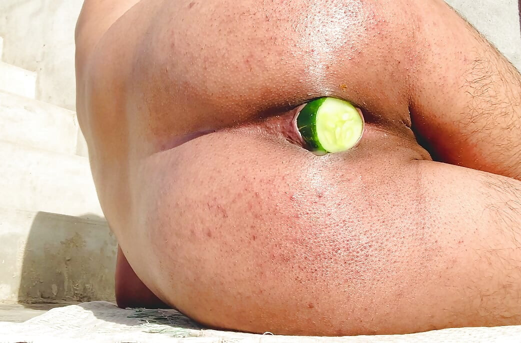 Closeup! Video Fuck my Ass cucumber , Cucumber fuck my ass deeply.