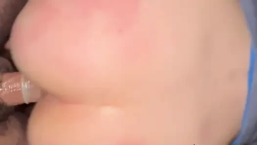 Doggystyle and spanking with a girl plugged