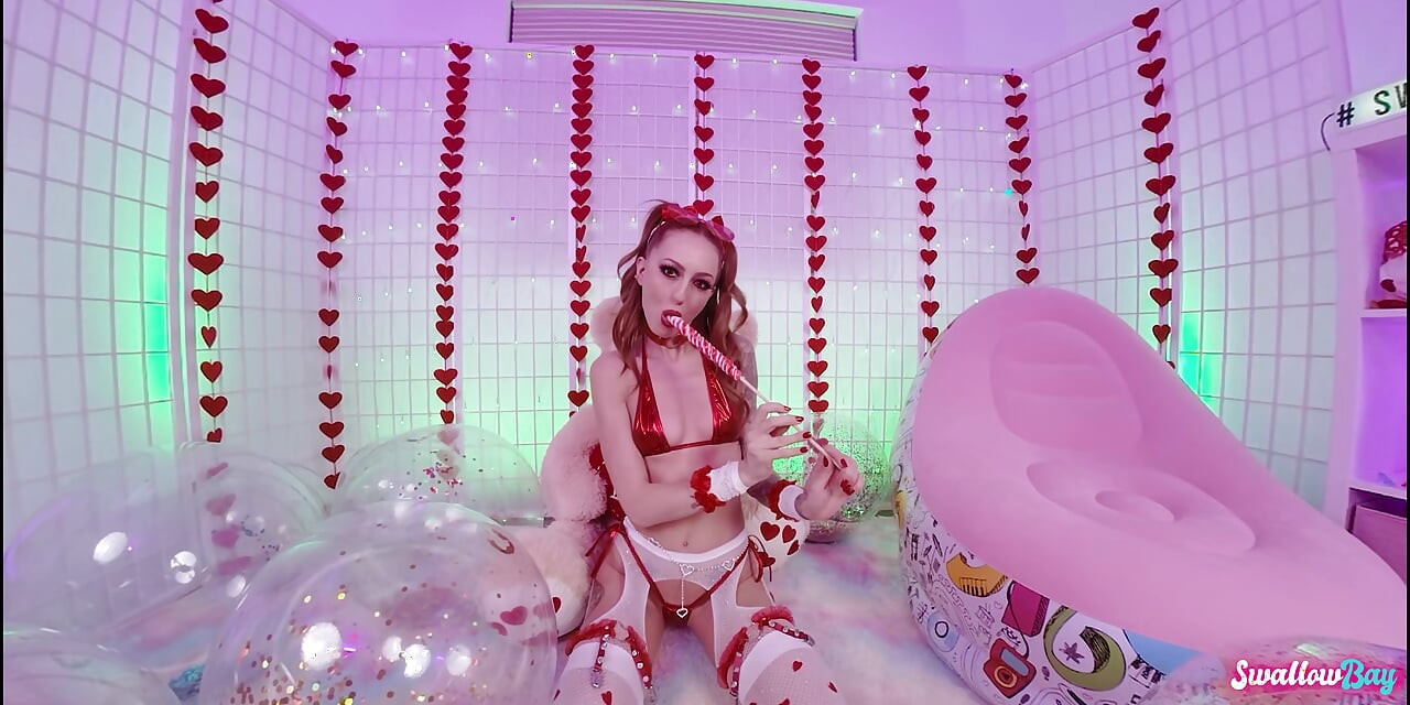 Horny Redhead Kendra Cole Gives Sloppy Valentine's Blowjob
