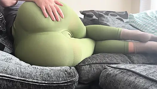 Girl Farting in Yoga Leggings
