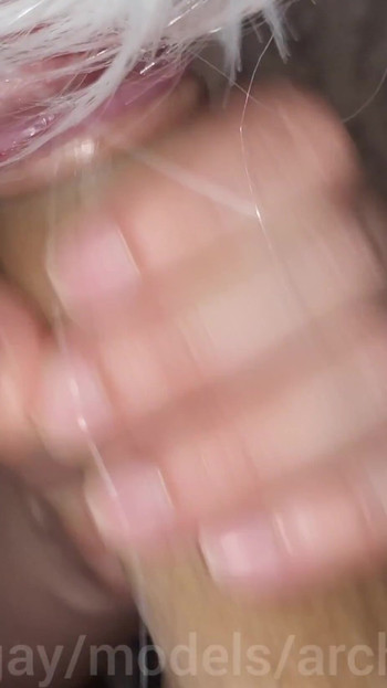 Captivating moment from "The elf sucked the sperm on daddy's lap for his bad behavior."