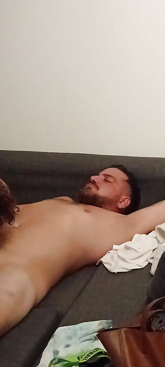 On the sofa