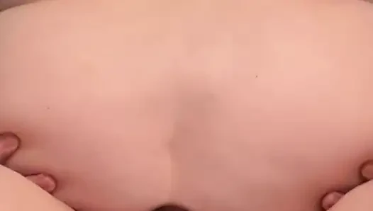 Bouncing on son in laws fat dick with my pussy and asshole and leaking huge cum load out my gaping asshole