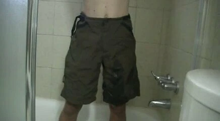 Piss in mountain bike shorts