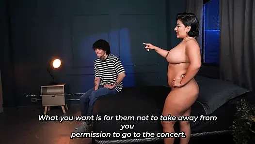 Busty stepmom knows how to teach her stepson to be a better student