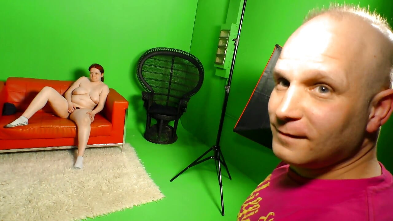 Lovely redhead gets pounded in her big chubby ass