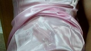 Another pink satin cumshot