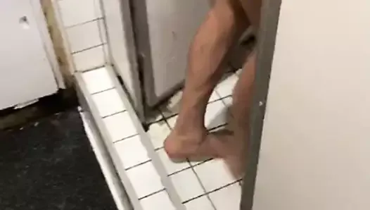 Fucking and sucking in the Gym's shower