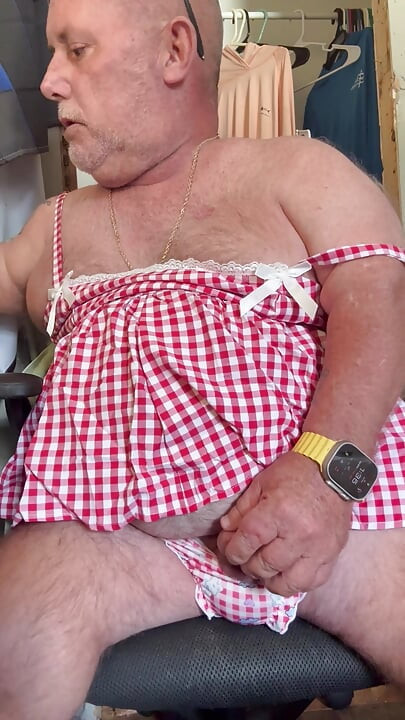Dressed up shooting another big load