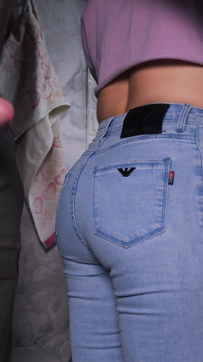 Cumming in my Maid's SEXY Ass with Jeans while she was Washing Dishes in the Kitchen (FREE USE) | Clip 1