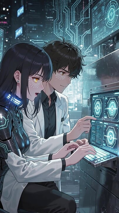 처음으로 보지 안에 인간 자지를 느끼고 싶어하는 가장 섹시한 로봇 - AI 생성 콘텐츠