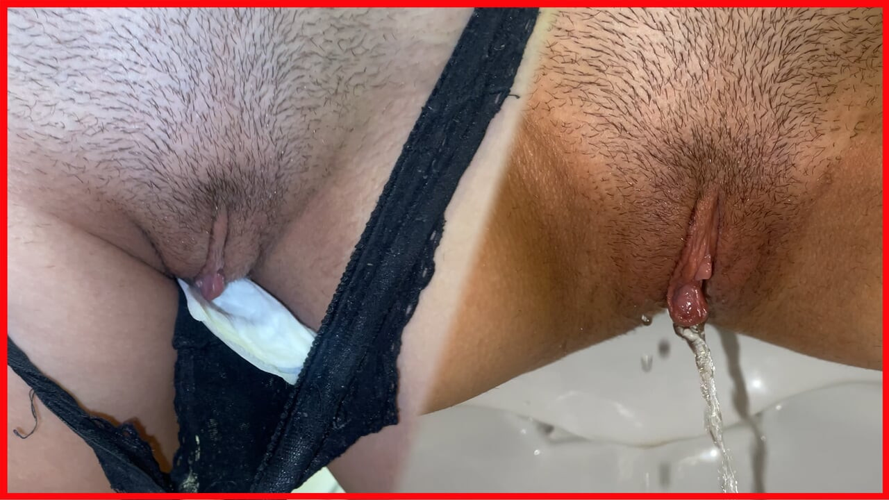 Kompilasi! Kencing di celana dalam yang berbeda dengan pembalut! Close-up! POV!