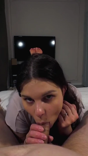 Key moment from "hot milf made me cum with her sexy small feet"
