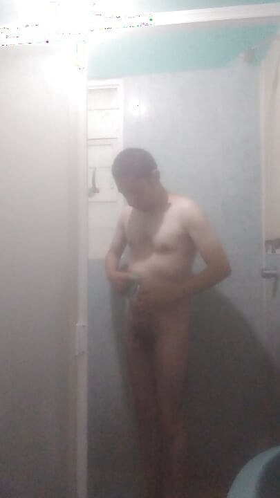 Man bathing