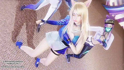 Mmd kpop iblis avcıları - huntrx - altın ahri akali kaisa seksi kpop dans league of legends hentai sansürsüz 4k 60 fps