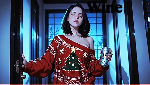 Lonely MILF Gets Her Christmas Wish from Santa While Husband's Away