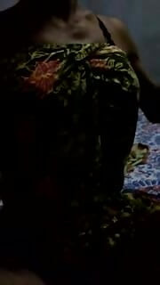 Anisha masturbates while wearing batik cloth