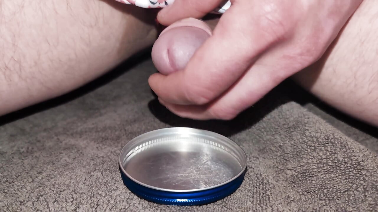 Play, Edge and Leak Lots of Sperm Precum Spunk. Close up Thick Cum Load. Swallow My Own Load