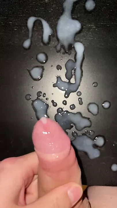 Huge cumshot in slow motion