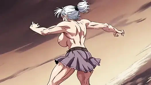 Ai sportliche frauen in Cartoon-szenen