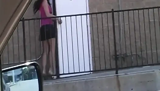 Brunette Babe Deepthroats Throbbing Cock in Gloryhole Bathroom Frenzy