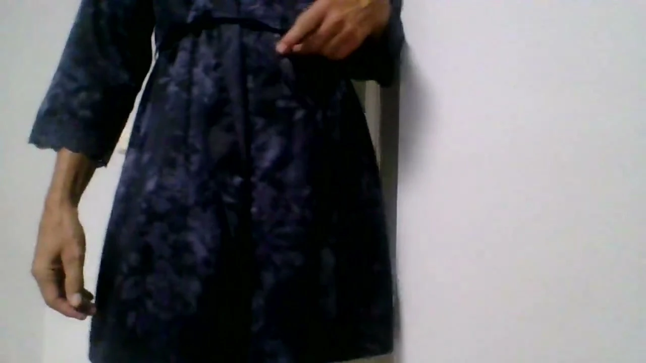Sliky satin robe with a lovely surprise underneath,Alwayshard9