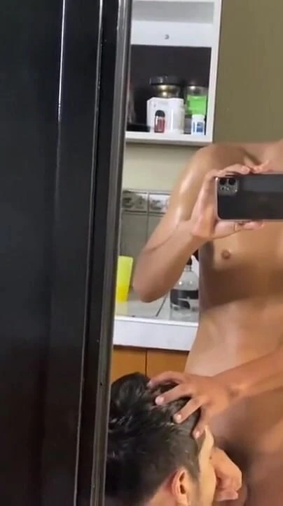 Epic moment from "Young first-timer gives me his shaved cock and feeds me well"