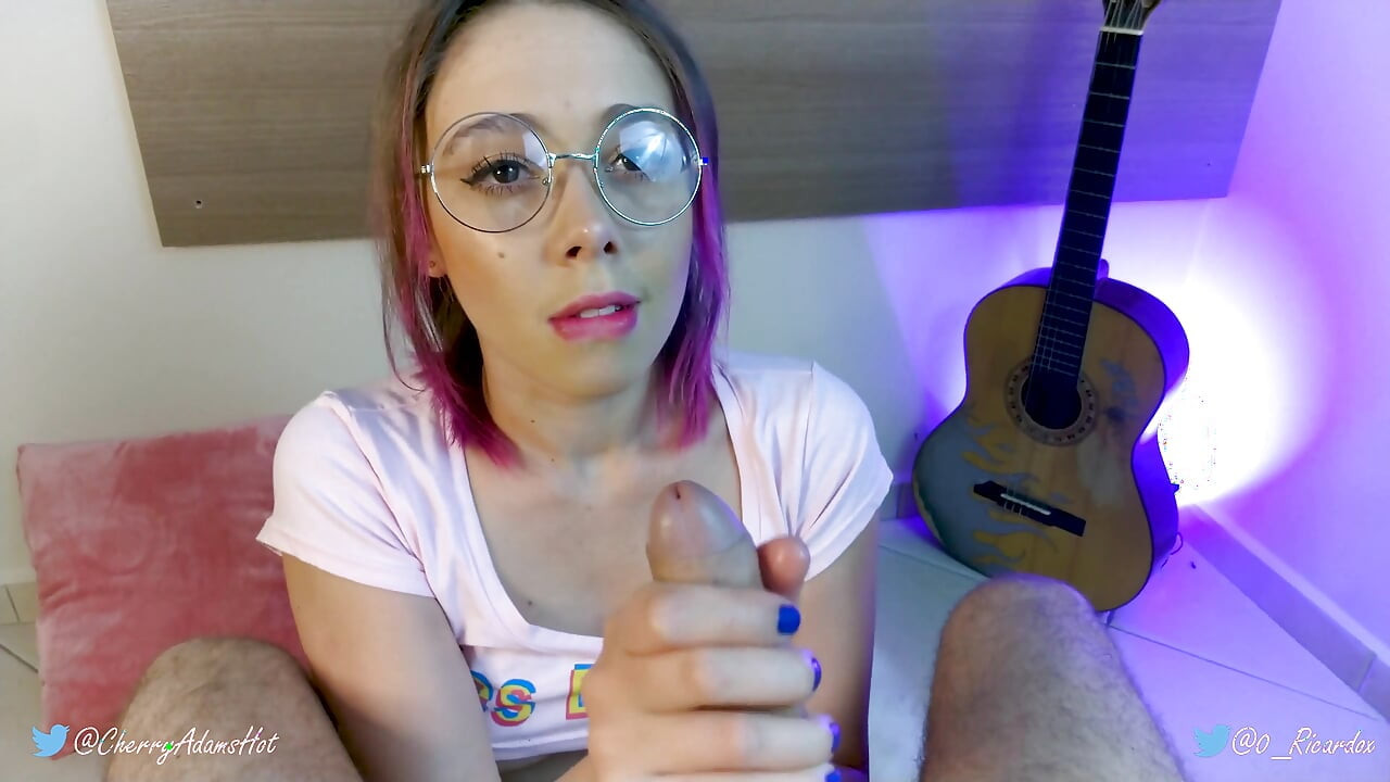 That teen made me cum twice!! Both ruined orgasms. Amateur teen Cherry Adams wet handjob