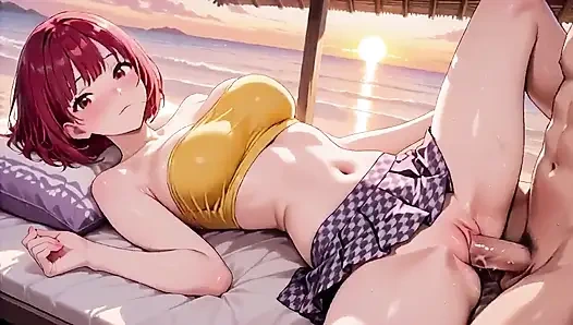 You’ll Never Guess How Deep This Redhead Hentai Babe Takes It at Sunset