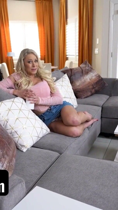 Big Titted Stepmom Gives Stepson A Little Preview Of Her Massive Bazookas And A Good Blowjob | Clip 2