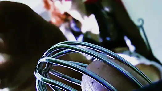 Cum Inside Cage on Valentine's Day