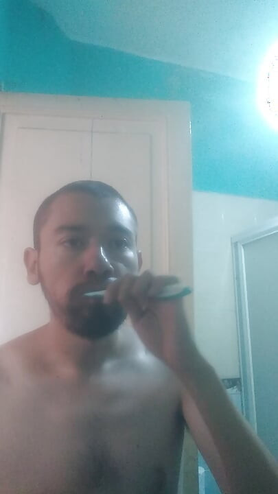 Handsome Guy Washes His Face