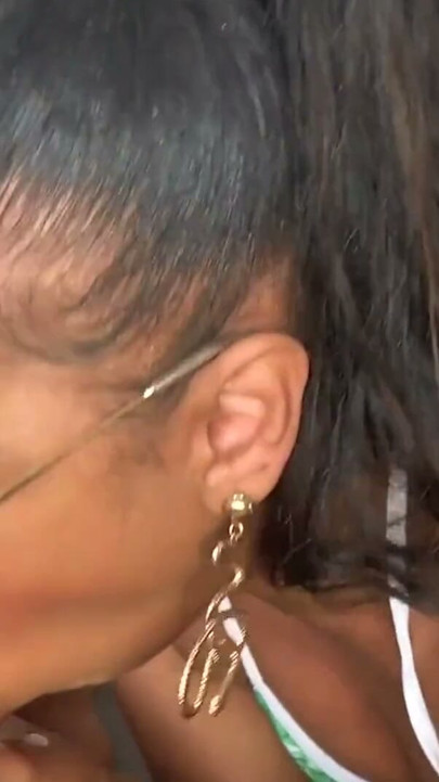 Ebony Goddess Feasts On A Big White Cock | Clip 1