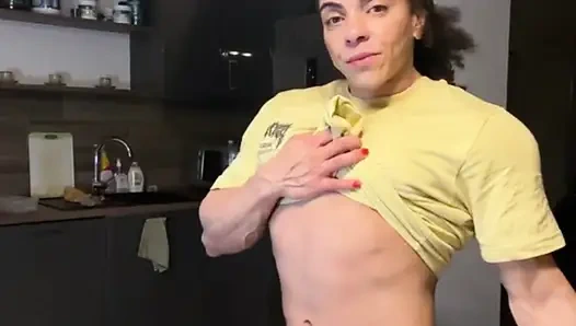 Hope you don't mind a tanned bodybuilder