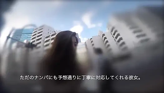 A072B02 Fair-skinned slender beautiful wife leaks out silent moans to the pick-up master's technique