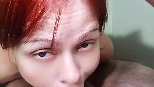 Kızıl Saçlı Kamera Kızı Gırtlağına Kadar Kraliçesi Olduğunu Kanıtlıyor