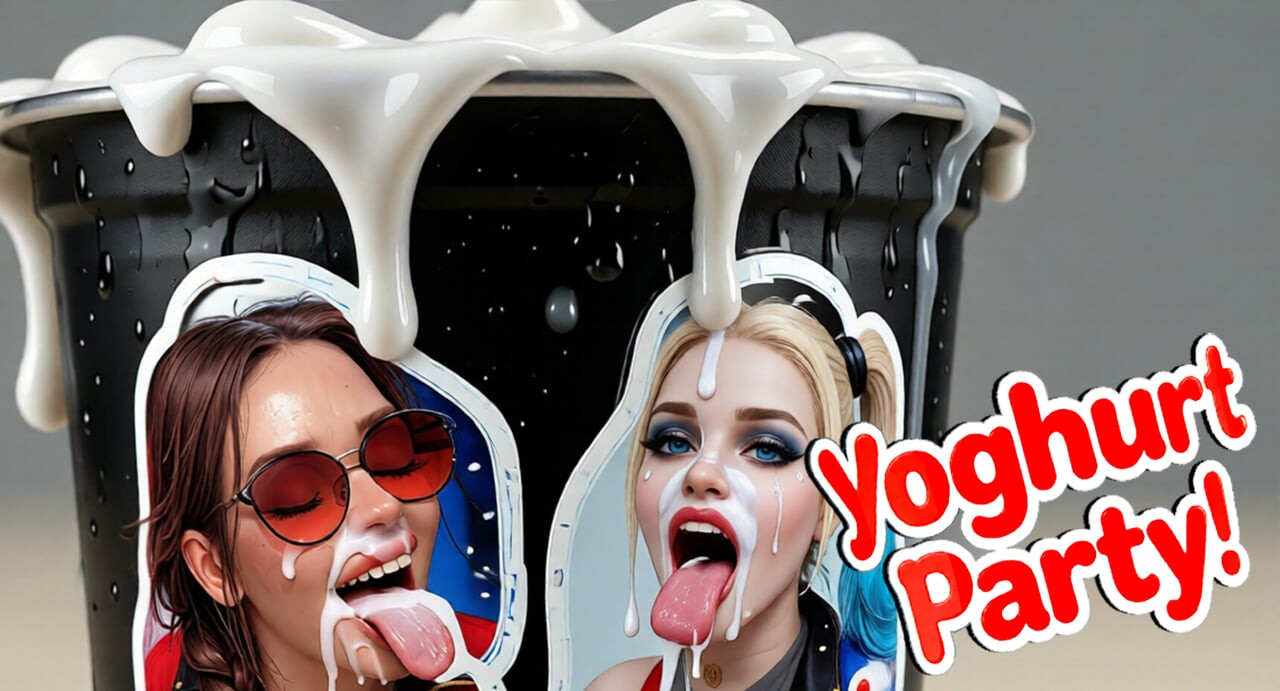 Yoghurt Party Vol. 1: Psycho Harley & Classic Lara POV (Deepthroat, Facial, AI Animation)