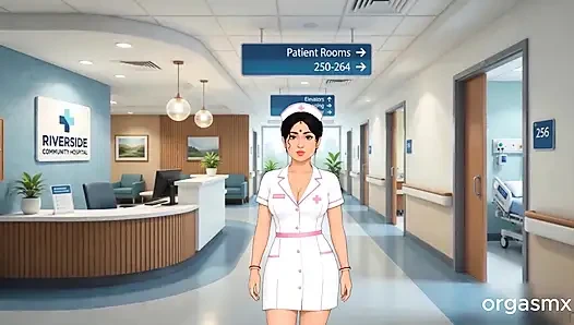 Hintli ateşli doktor yenge özel muamele yapıyor - Hintli orta yaşlı seksi kadın doktor fantezisi