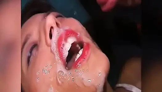 Ggg John Thompson Brunette Slut Gets Her Face Drenched in Cum at Ggg